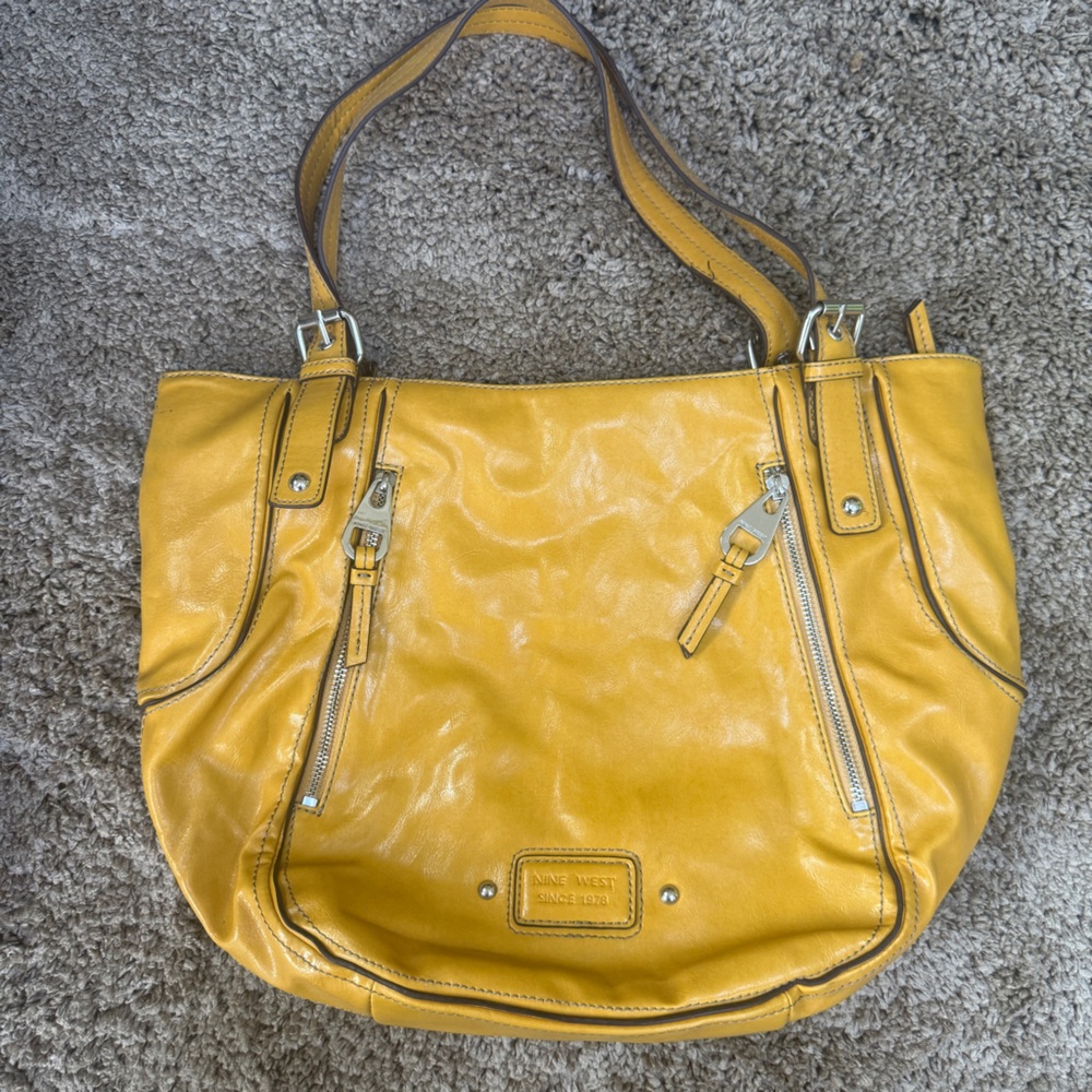Nine West Mustard Yellow Shoulder Bag